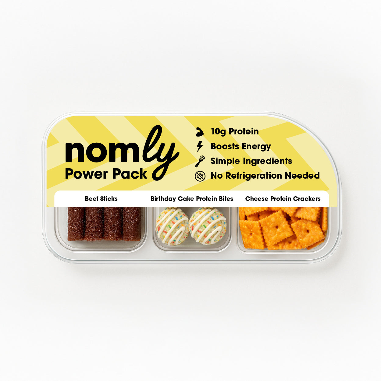 Birthday Cake Bites, Beef Sticks and Protein Crackers Pack (Pack of 4)